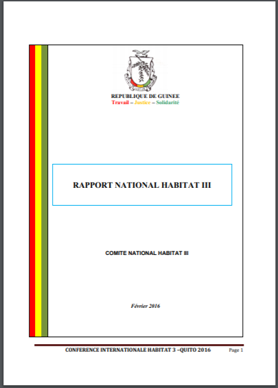 Habitat III National Report  - Republic of Guinea